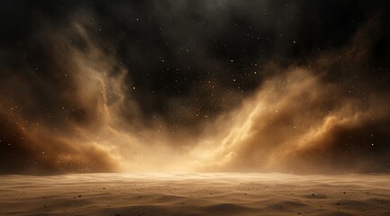 Fototapeta premium A mesmerizing cosmic scene showcasing swirling dust and light in the vast and infinite universe around us