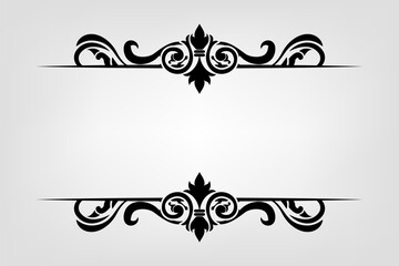 Classic Vintage Baroque Victorian Frames Separator Elements Classic Wedding Invitation