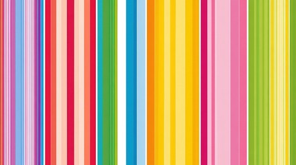 Brightly colored vertical stripes create a cheerful pattern for decorative or design purposes