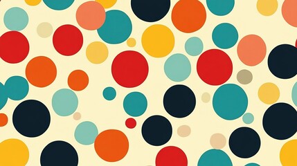 Colorful abstract circles on a light background creating a vibrant pattern