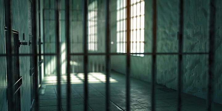 A prison cell, bars cast in shadows, offers little comfort to the inmates who reside within its confines