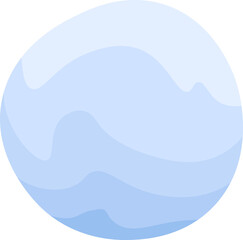 Snow ball symbol. Flat style.