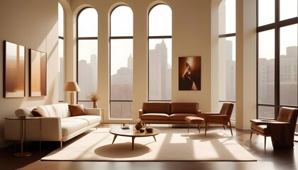 Photo interior modern design room 3d illustration