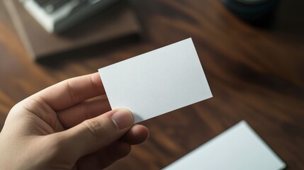 Obraz premium Professional Business Card Mockup Collection in Realistic Settings for Corporate Branding and Networking Purposes