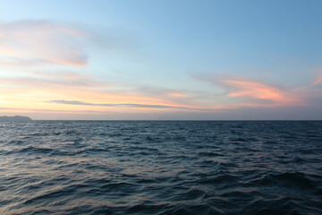 Sea in the morning before the sun rises.