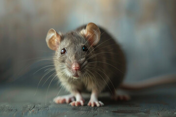 rat on a wooden background