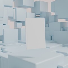 image of book with blank cover for mockups 