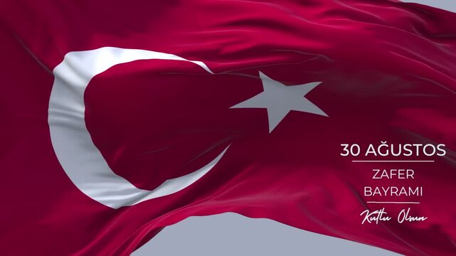30 Agustos Zafer Bayrami Kutlu Olsun. Translated: August 30 celebration of victory and the National Day in Turkey.