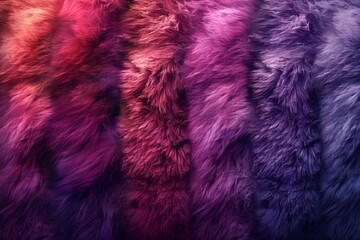 An animal fur background, of textures and pink and violet color. Generative AI