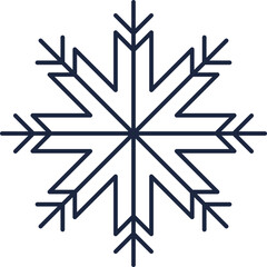 Snowflake symbol. Linear icon.