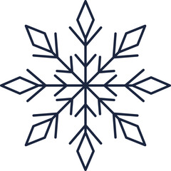 Snowflake icon. Winter symbol. Linear style.