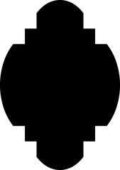 Vintage frame. Silhouette style.