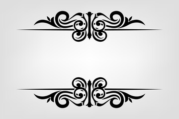 Classic Vintage Baroque Victorian Frames Separator Elements Classic Wedding Invitation