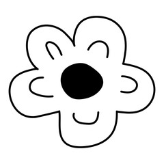 Handdrawn Abstract Flower