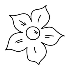 Handdrawn Abstract Flower