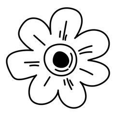 Handdrawn Abstract Flower