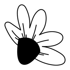 Handdrawn Abstract Flower