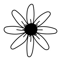 Handdrawn Abstract Flower