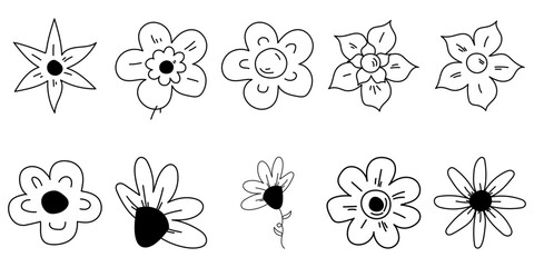 Handdrawn Abstract Flower