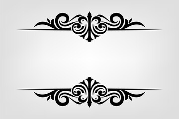 Classic Vintage Baroque Victorian Frames Separator Elements Classic Wedding Invitation