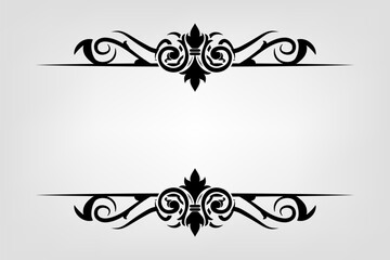 Classic Vintage Baroque Victorian Frames Separator Elements Classic Wedding Invitation