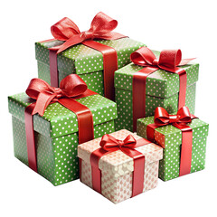 Obraz premium red gift box with ribbon