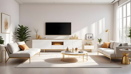 Photo interior modern design room 3d illustration