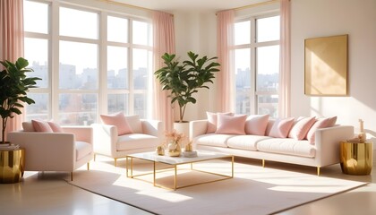 Photo interior modern design room 3d illustration