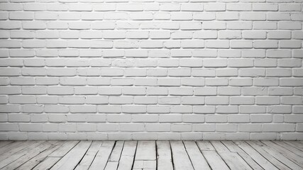 Fototapeta premium Clean White Brick Background Wall