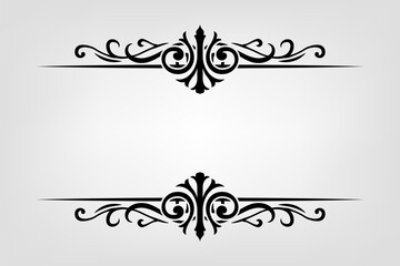 Classic Vintage Baroque Victorian Frames Separator Elements Classic Wedding Invitation