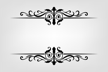 Classic Vintage Baroque Victorian Frames Separator Elements Classic Wedding Invitation