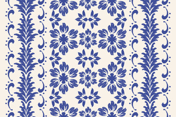 Saree Sarong Motifs Ikat floral paisley embroidery floral.ikat ethnic oriental pattern traditional.Ikat embroidery style abstract embroidery design for texture, fabric, clothing, wrapping, decoration