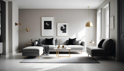 Photo interior modern design room 3d illustration