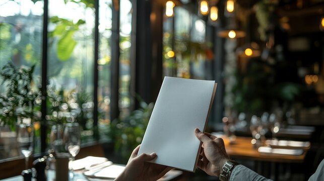 Elegant Menu Mockup in Realistic Settings for Restaurants and Cafes