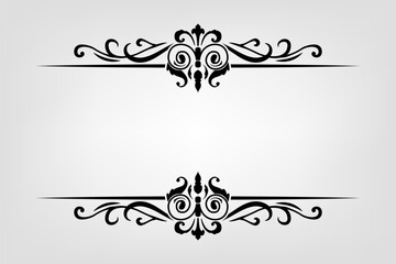 Classic Vintage Baroque Victorian Frames Separator Elements Classic Wedding Invitation