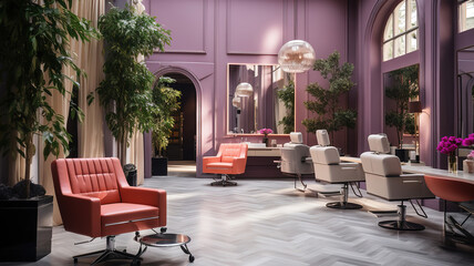 Obraz premium Vintage chairs in barbershop