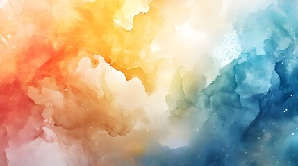 Fototapeta premium Swirling Cosmic Nebula Abstract Watercolor Artwork Blending Science Fiction and Creative Imagination