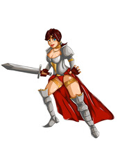 Obraz premium the girl with a sword