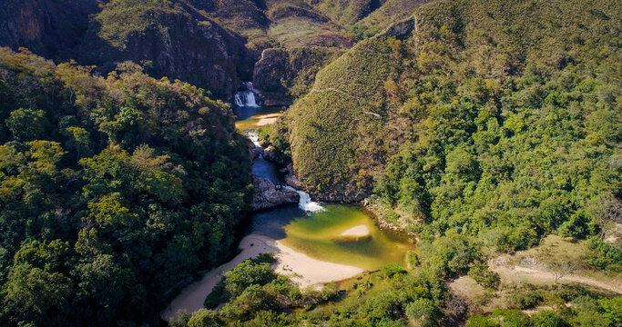 Cachoeira ze carlinho serra da canastra brasil