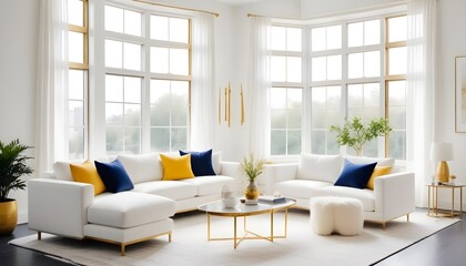 Fototapeta premium Photo interior modern design room 3d illustration