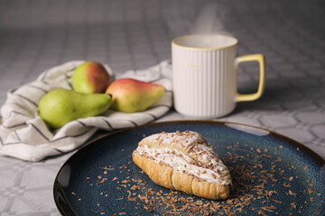 Croissant with Pears and a Mug
