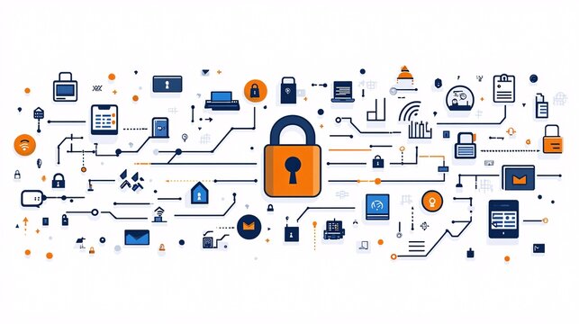 Incident Response for APTs with Lock: An illustration of incident response protocols for advanced persistent threats, featuring a lock symbol to represent detailed response plans and threat analysis.