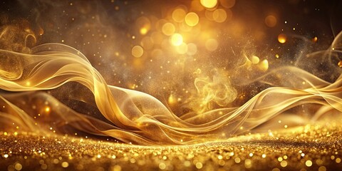 Luxurious abstract background with shimmering golden smoke and opulent feel, golden, smoke, abstract, luxurious, rich