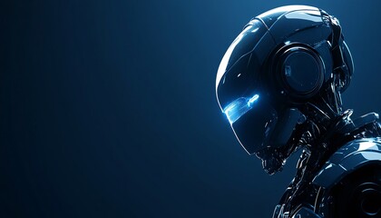A Blue Background Robot with a Futuristic Appearance Background Robot