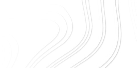 Paper cut white clean background with wave shapes. Topographic abstract illustration for concept design. Realistic 3d topography relief