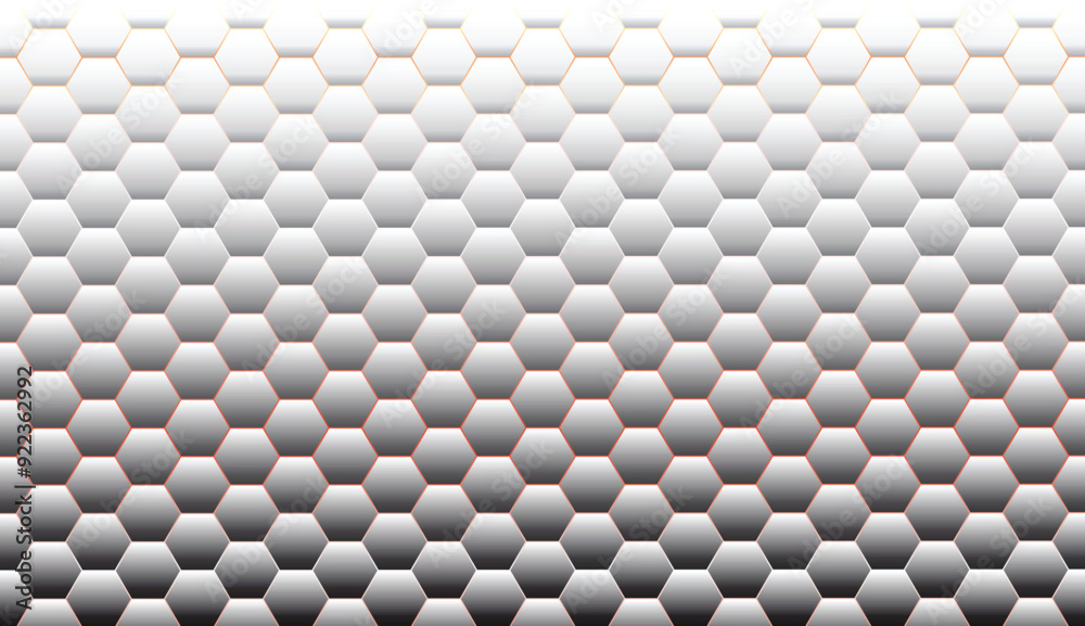 Wall mural Gradient hexagonal background.