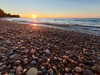 sunset on the beach
