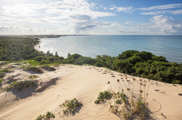 Sand dunes on coast