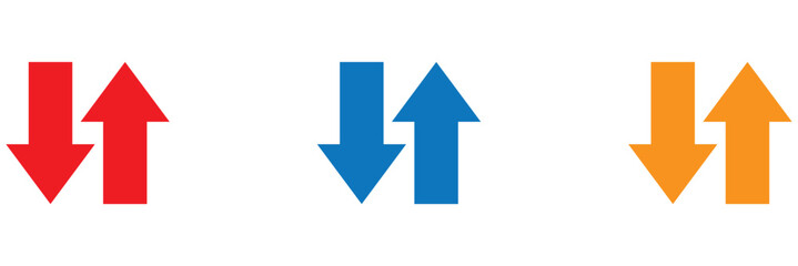 Swipe up and down icon vector set collection