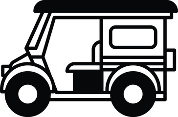 Obraz premium a Tuk tuk icon in line style